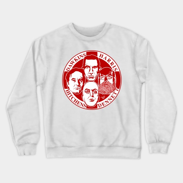 The Four Horsemen: New Atheists (Scarlet) Crewneck Sweatshirt by TaizTeez